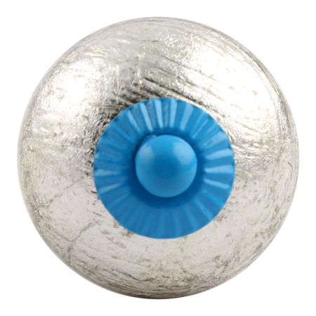 Silver Turquoise Fitting Round Ceramic Knob